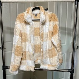 Plaid Teddy Bear Zip Up